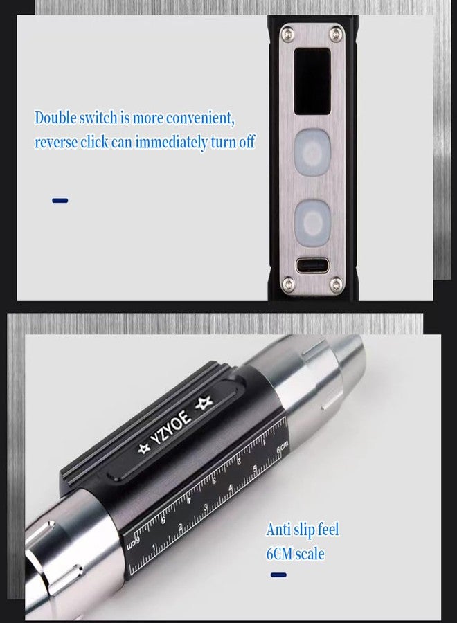 YZYOE 6LED Jade Recognition Flashlight, Outdoor Gemstone Mineral Detection Light with Charged Quantity Display, White Light, Yellow Light, Red Light, Blue Light, 395UV and 365UV UV Pens. - Image 5