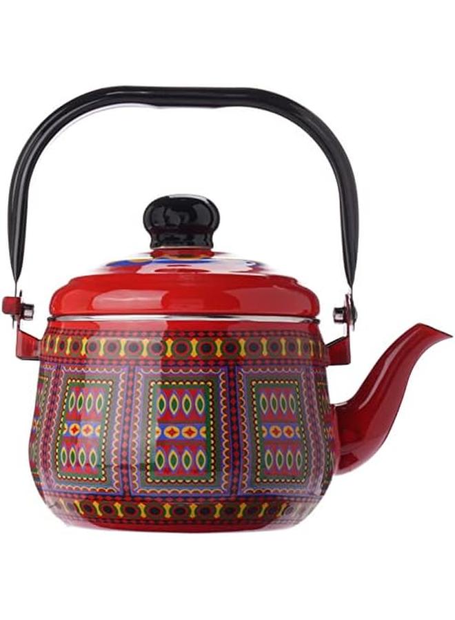 AL RIMAYA Enamel Kettle 1.3 Liter Capacity Red - Image 2