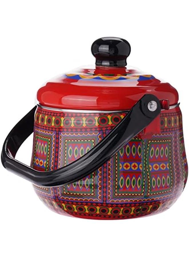 AL RIMAYA Enamel Kettle 1.3 Liter Capacity Red - Image 3