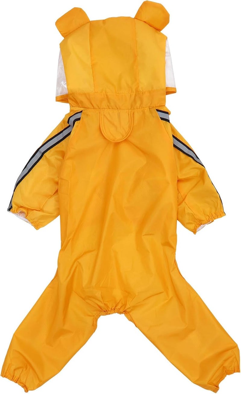 Lightweight Hooded Dog Raincoat Waterproof Pet Rain Slicker Cute Animal Design for Small to Medium Dogs XXL Outdoor Use - Image 1