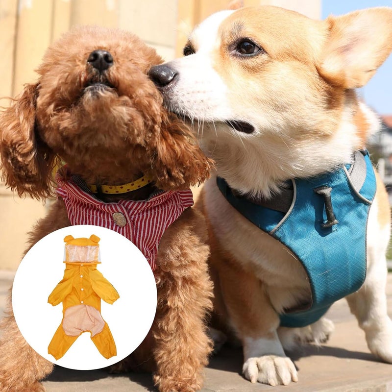 Lightweight Hooded Dog Raincoat Waterproof Pet Rain Slicker Cute Animal Design for Small to Medium Dogs XXL Outdoor Use - Image 3