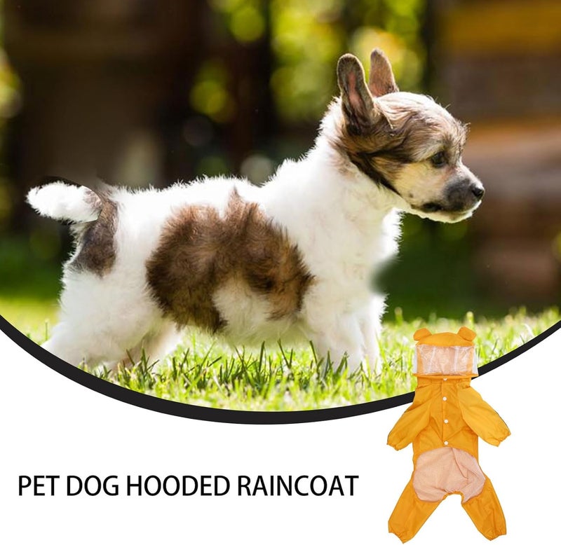 Lightweight Hooded Dog Raincoat Waterproof Pet Rain Slicker Cute Animal Design for Small to Medium Dogs XXL Outdoor Use - Image 2