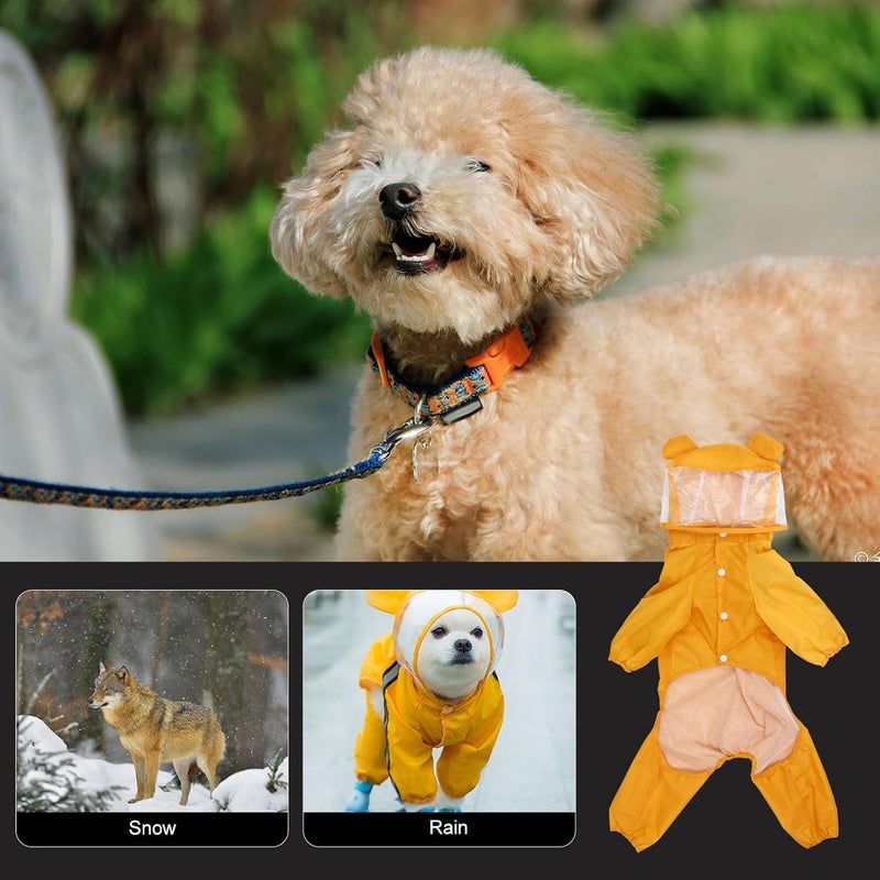 Lightweight Hooded Dog Raincoat Waterproof Pet Rain Slicker Cute Animal Design for Small to Medium Dogs XXL Outdoor Use - Image 5