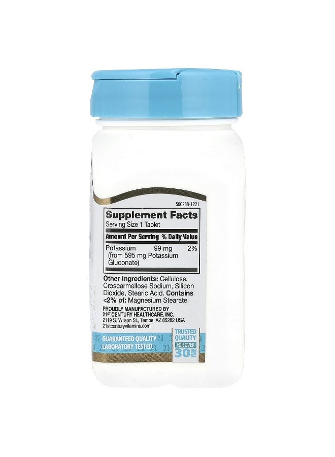 21st CENTURY 21st Century, Potassium Gluconate, 595 mg, 110 Tablets  - Image 2