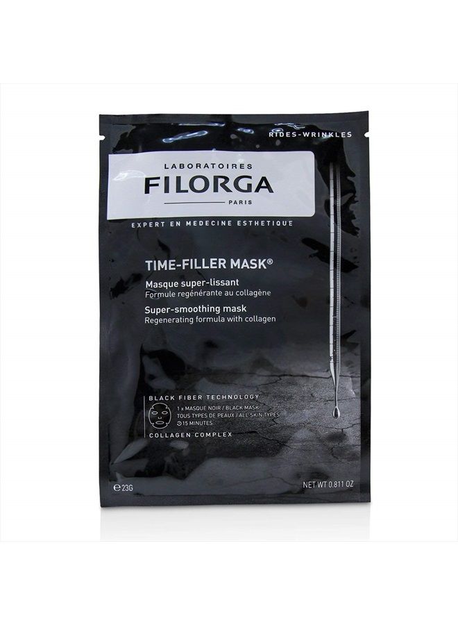 Laboratoires Filorga Paris Filorga Time-Filler Super Smoothing Face Mask, Sheet Mask Soaked in Renewing Serum with Collagen and Polysaccharides For Visibly Smoother Skin in 15 Minutes, Hydrating Facial Treatment, .67 fl. oz.  - Image 1