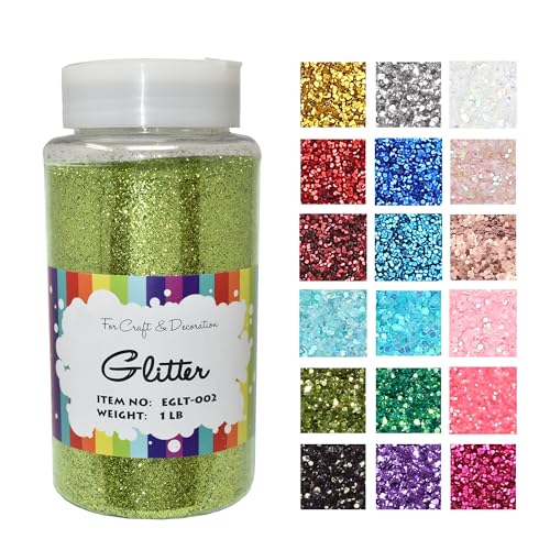 Craft and Party, 1 Pound Bottled Craft Glitter for Craft and Decoration (Apple Green) - Image 1