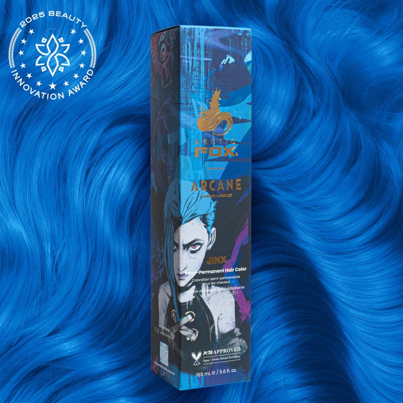 Arctic Fox x Arcane League of Legends Semi Permanent Hair Dye, Vegan & Cruelty Free, Vibrant Blue Color, Conditioning Formula, Ammonia Free, For All Hair Types, Jinx, 5.6 oz - Image 2