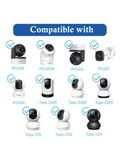 SANMUGEED 4 Pack Wall Mount for Tp_Link Security Cameras, Compatible with Models C225/C200/C210/C220/Tc70, Kasa Ec70/Kc410s, 2.2 Inch Base, Camera Mount Adjustable Angle Mounting Bracket  - Image 4