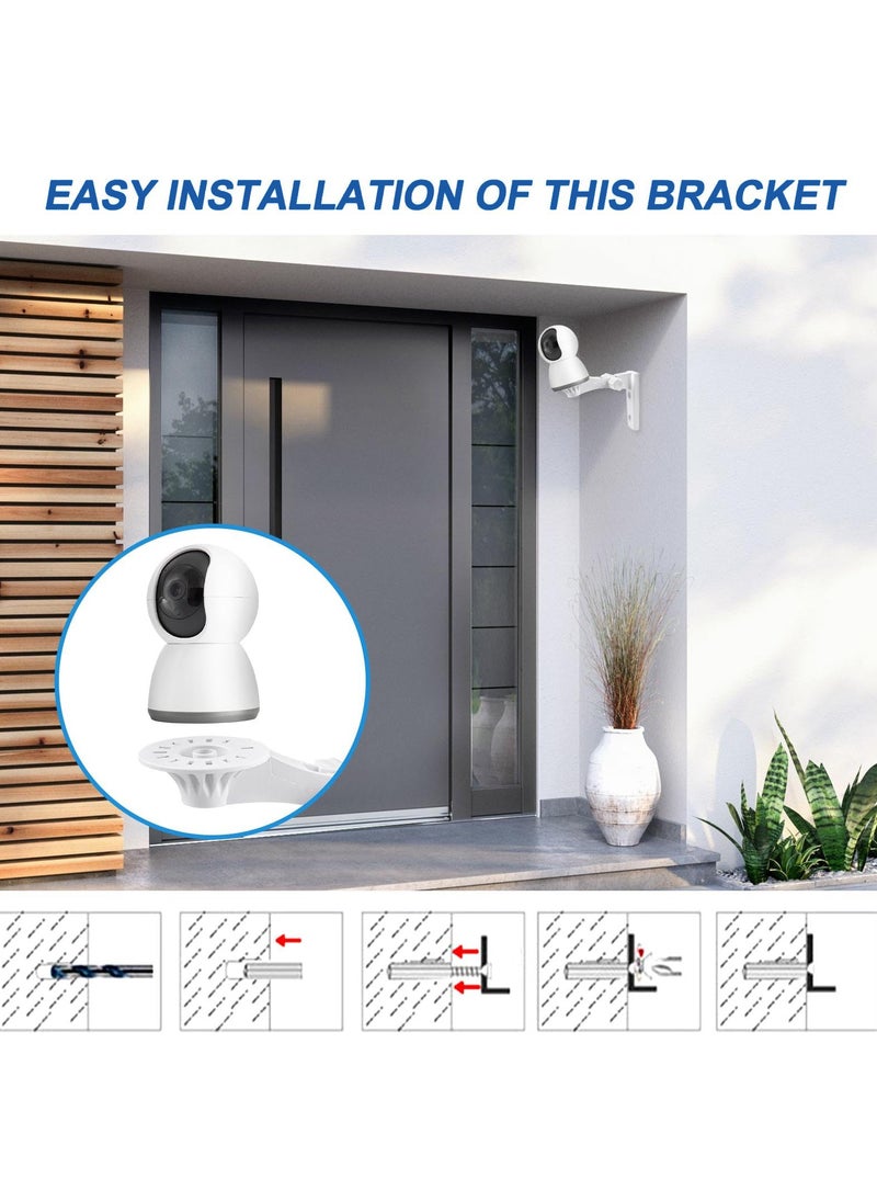 SANMUGEED - 4 Pack Wall Mount for Tp_Link Security Cameras, Compatible with Models C225/C200/C210/C220/Tc70, Kasa Ec70/Kc410s, 2.2 Inch Base, Camera Mount Adjustable Angle Mounting Bracket - Image 1