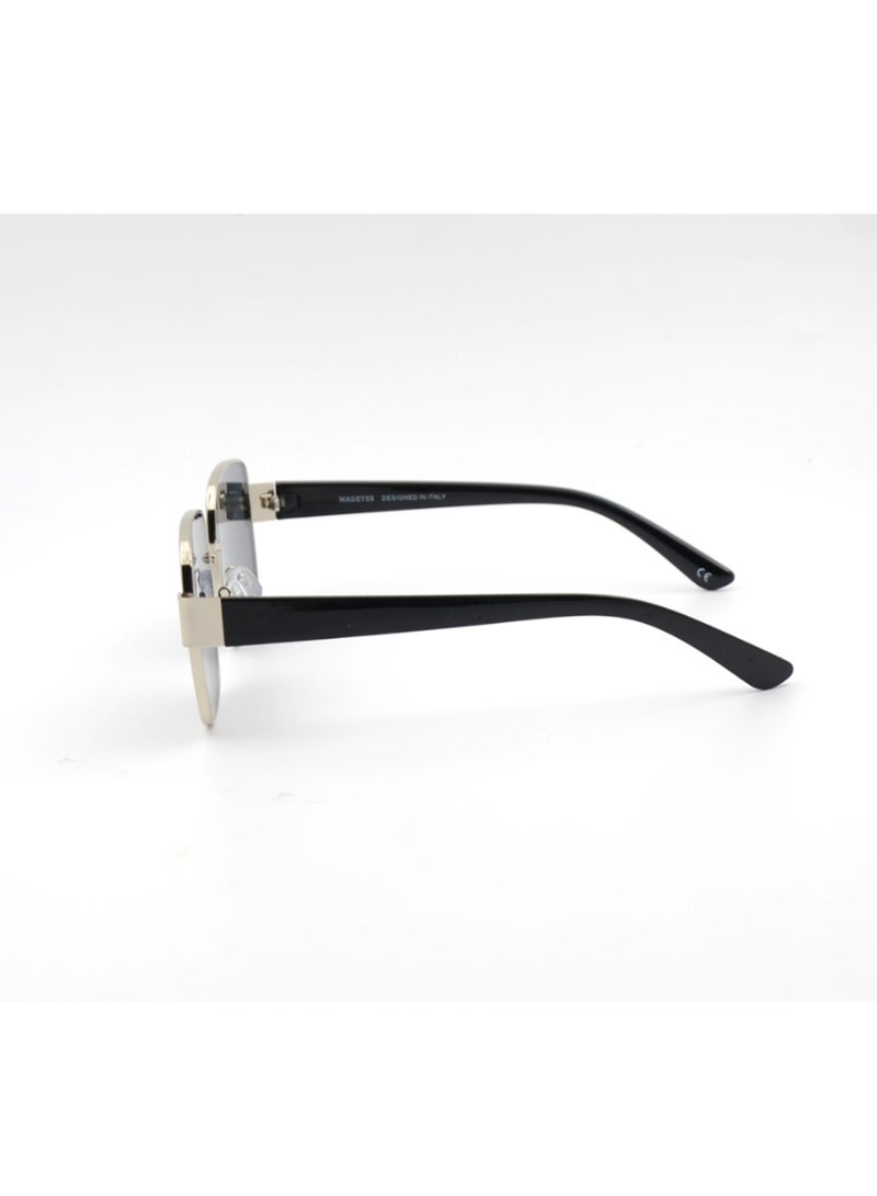 MADEYES Men's UV Protection Sunglasses EE24M223-2 - Silver/Black - Image 3