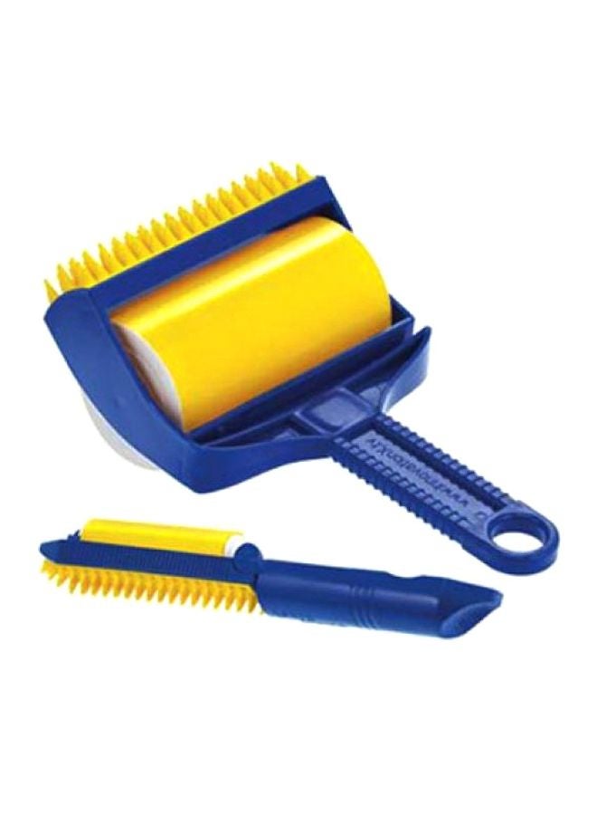2-Piece Lint Roller With Brush Set Blue/Yellow - Image 1