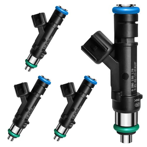 SeyPon Set of 4 Upgraded Fuel Injectors Fit For Ford FocusFusionCMaxTransit ConnectSSV Fits For Lincoln MKZ 20082020 L4 20L Naturally Aspirated GASEVGAS OEM 0280158179 FJ993 62383 - Image 1