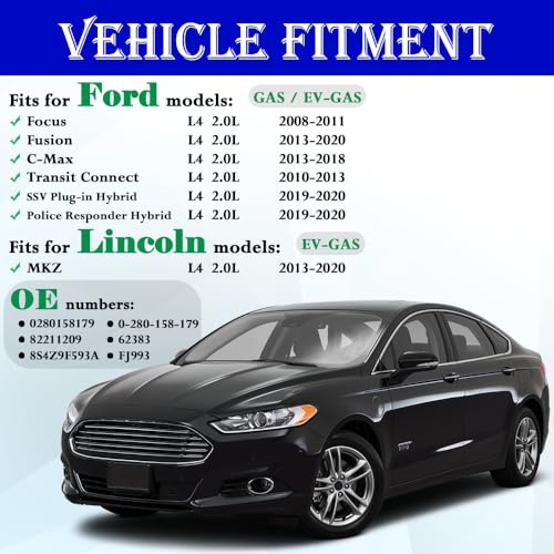 SeyPon Set of 4 Upgraded Fuel Injectors Fit For Ford FocusFusionCMaxTransit ConnectSSV Fits For Lincoln MKZ 20082020 L4 20L Naturally Aspirated GASEVGAS OEM 0280158179 FJ993 62383 - Image 3