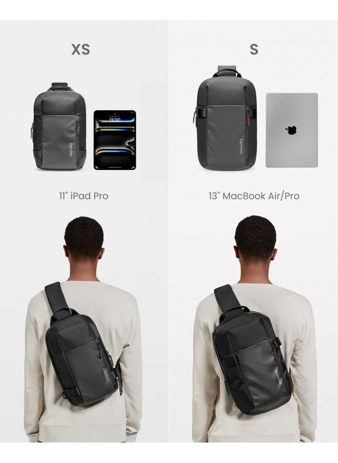 Tomtoc tomtoc Compact EDC Sling Bag, Minimalist Chest Shoulder Crossbody Bag for 14-inch Macbook Pro M3 A2992 A2918, Water-resistant Lightweight Daypack for Daily Use, Work, Small Size  - Image 3