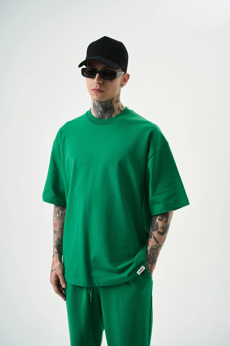 RESPIRE Men's Basic T-Shirt, Benetton Green