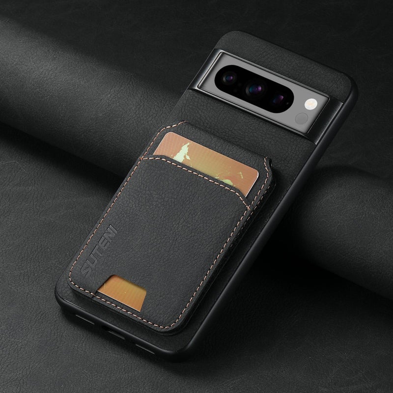 Suteni For Google Pixel 10 H02 Litchi Leather Card Wallet Stand Back Phone Case(Black) - Image 2