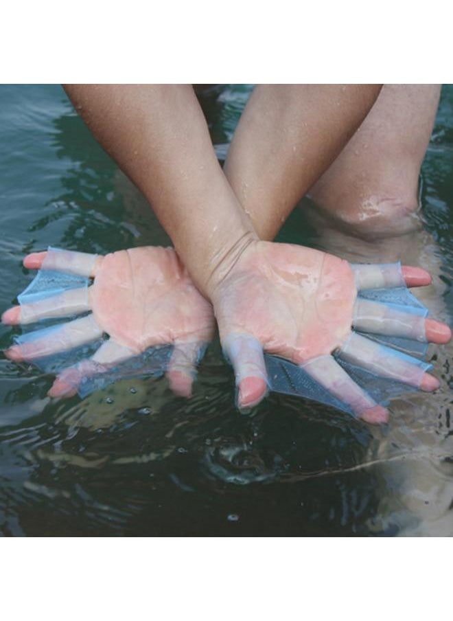 Thoraya 1 Pair Webbed Gloves Finger Swimming Diving Fins Swim Flippers Hand Paddle (S)  - Image 4