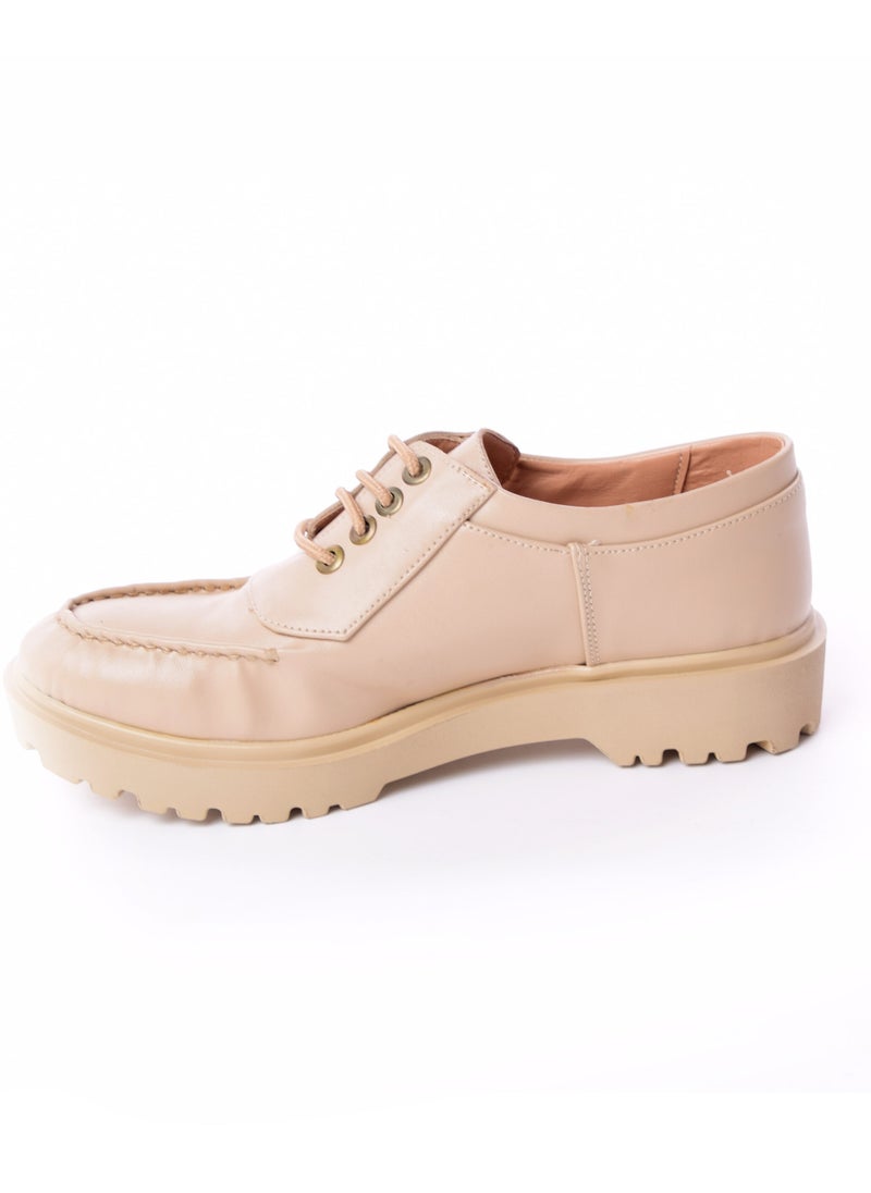 Mr.joe SHOES – LACE-UP – LEATHER Beige For Women 3847  - Image 3