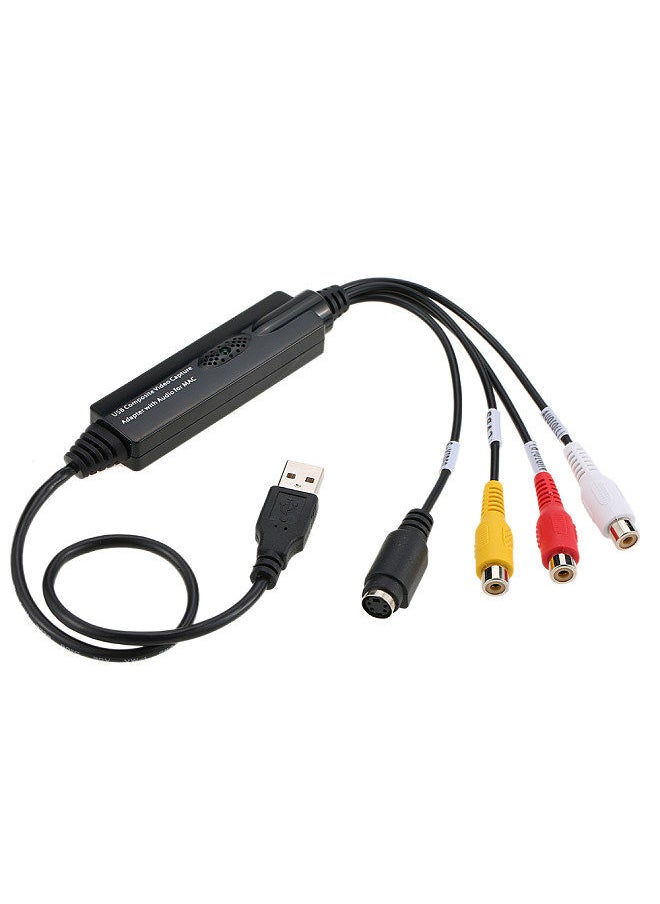 Generic - USB Video Audio Capture Grabber Recorder Adapter Card for MAC OS 10.4 - 10.12 Camcorder VHS Tape VCR DVD TV Box - Image 1