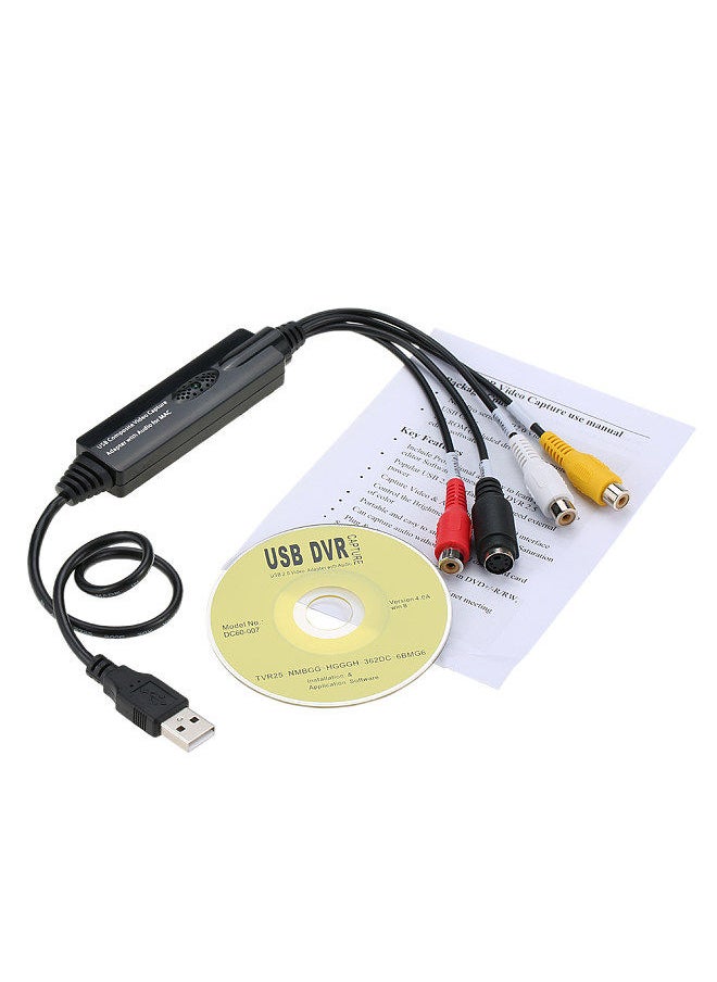 Generic - USB Video Audio Capture Grabber Recorder Adapter Card for MAC OS 10.4 - 10.12 Camcorder VHS Tape VCR DVD TV Box - Image 1