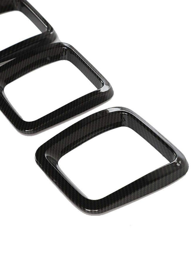 Mactoom Grille Inserts Grill Cover Compatible with Jeep Compass 2017-2021 Front Grill Cover Rings Frame Trims Kit 7PC (Carbon Fiber Look) - Image 3