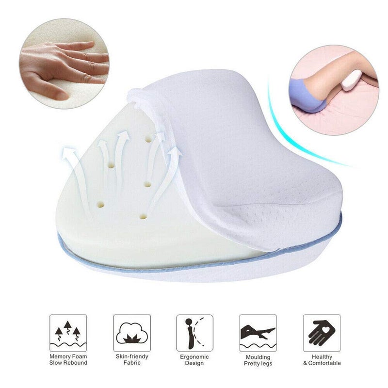 Sleeping Memory Foam Support Pillow - Smoothing Pain Relief for Sciatica, Back, HIPS, Knee, Joints and Pregnancy Leg Cushion with Washable Cover Leg Foot Support Pillow  - Image 4