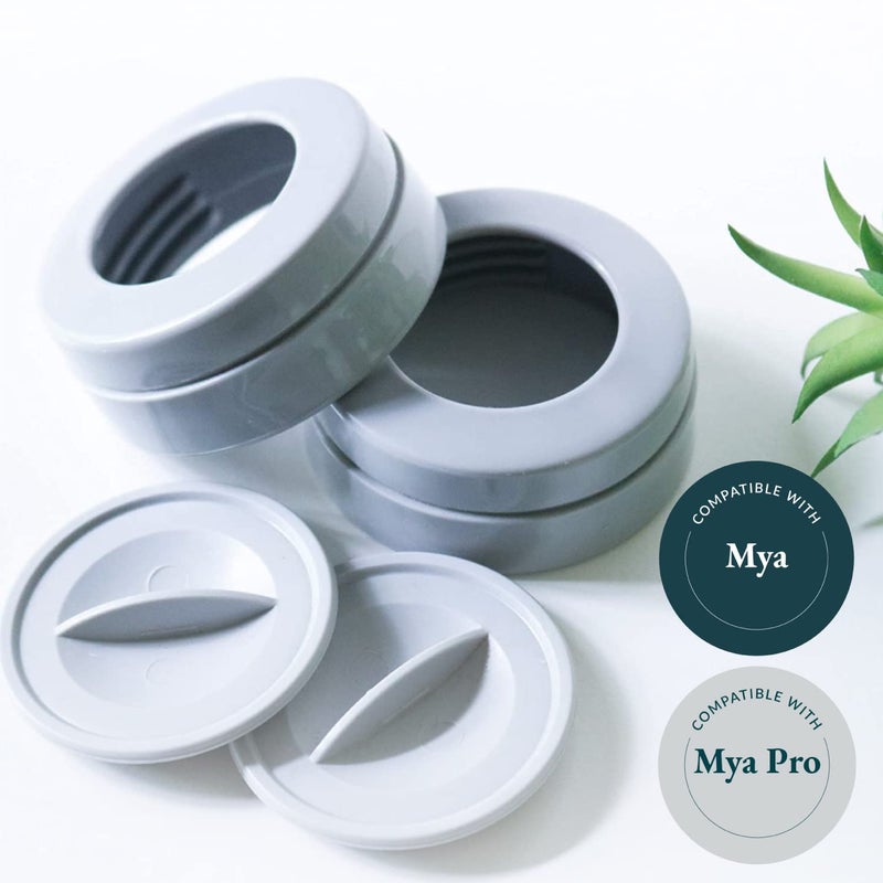 Ameda Mya Breast Pump Replacement Locking Rings & Caps, 2 Count, Bottle Caps, Breastfeeding Equipment & Accessories - Image 3