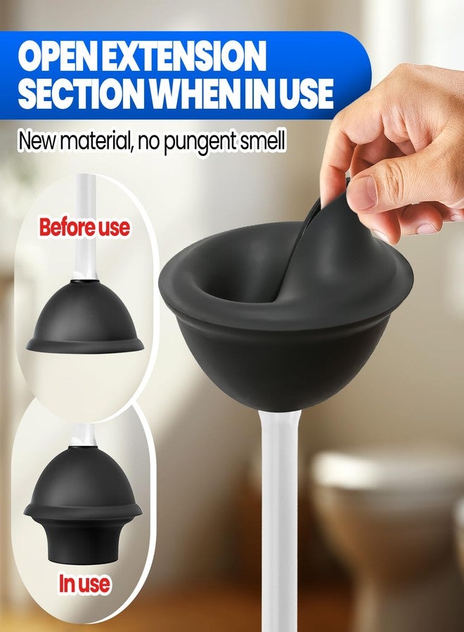 Denvlex Toilet Plunger with Holder, Heavy Duty Plunger and Holder Combo for Bathroom Cleaning, Bathroom Decor, Bathroom Accessories, Toilet Bowl Cleaners, 19-Inch Pearl White - Image 4