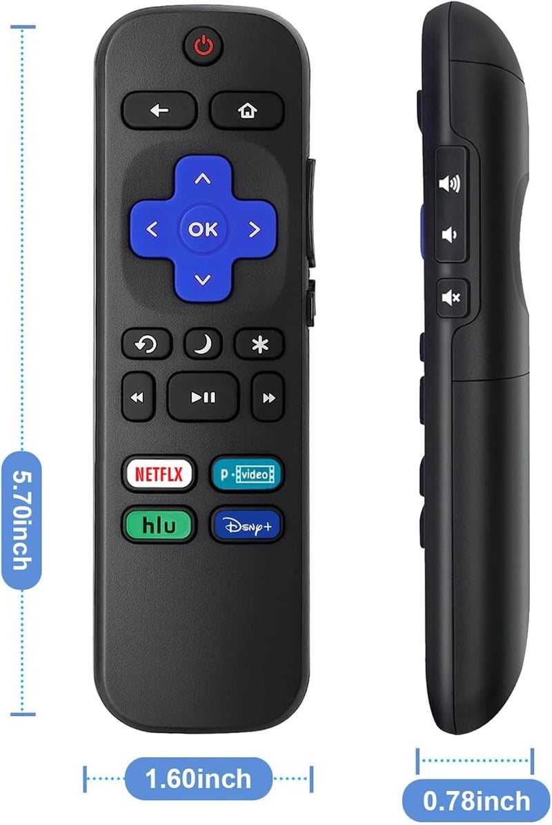 جهاز تحكم عن بعد عالمي بديل لجميع موديلات تلفزيون Roku، متوافق مع تلفزيونات TCL/Hisense/Sharp/Philips/Onn/Element/Insignia/JVC/RCA R0KU الذكية 【غير مخصص لـ RokuStick وBox وPlayers】 - Image 5