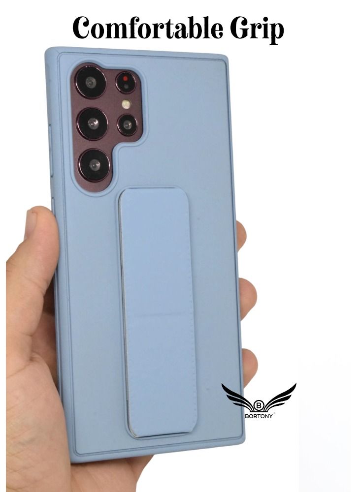 BORTONY Galaxy S23 Ultra Case Fully Covered With Finger Grip Stand Holder Anti Slip Shockproof Protective Case Cover For Samsung Galaxy S23 Ultra 5G - Image 2