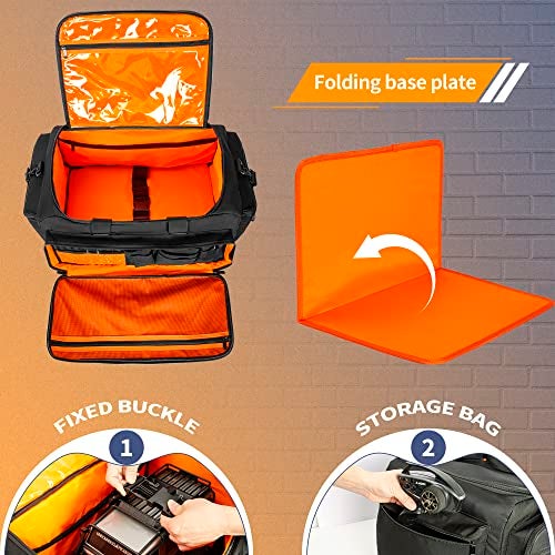TORIBIO Storage Bag for 1/8 & 1/10 RC Car, Water-resistant Carrying Case With Bottom Clapboard for Support, Multipocket Protective Case for Tools and Accessories - Image 4