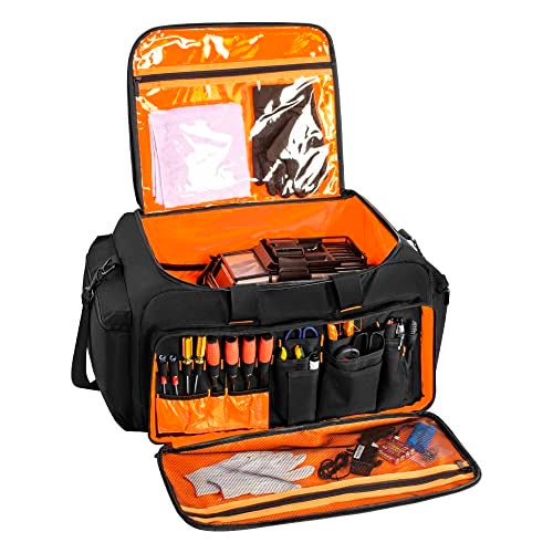 TORIBIO Storage Bag for 1/8 & 1/10 RC Car, Water-resistant Carrying Case With Bottom Clapboard for Support, Multipocket Protective Case for Tools and Accessories - Image 1