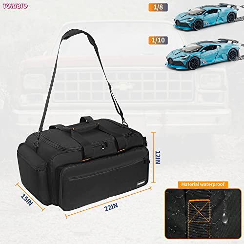 TORIBIO Storage Bag for 1/8 & 1/10 RC Car, Water-resistant Carrying Case With Bottom Clapboard for Support, Multipocket Protective Case for Tools and Accessories - Image 2