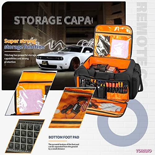 TORIBIO Storage Bag for 1/8 & 1/10 RC Car, Water-resistant Carrying Case With Bottom Clapboard for Support, Multipocket Protective Case for Tools and Accessories - Image 3