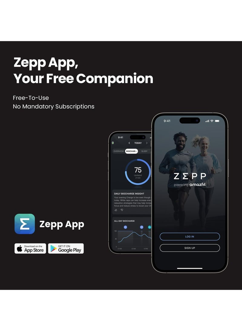 أمازفيت سوار تتبع اللياقة البدنية Amazfit Helio، تتبع النشاط والنوم على مدار 24/7 مع معدل ضربات القلب، بطارية لمدة 10 أيام، 27 وضع رياضي، تدريب قوة، سباق Hyrox، بدون اشتراك لأجهزة Android وiPhone - Image 4