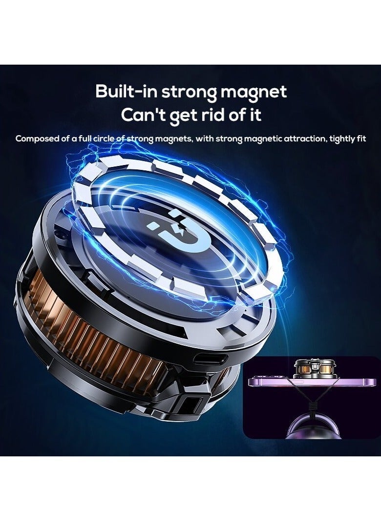 Memo Mobile Phone Cooler for Game Fan PUBG, Designed iPhone 12/13 Series, Live Streaming and Vlog, Semiconductor Heatsink Without Noise iOS Android, ipad Tablet - Image 2