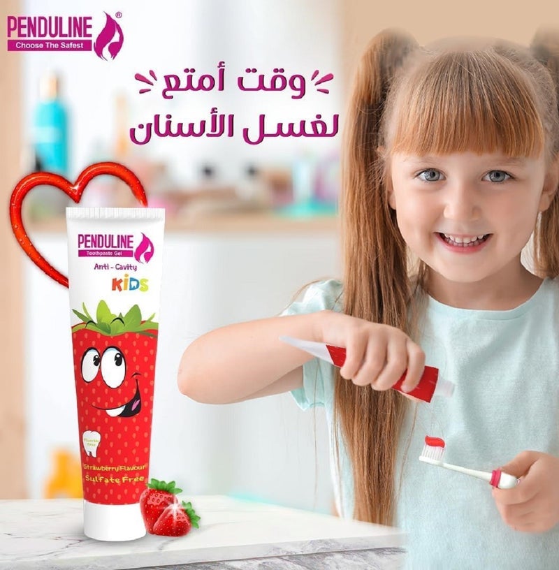 Penduline kids toothpaste gel 75 ml | Safe from 2 years old | Strawberry | Free fluoride | Free sulfites - Image 4