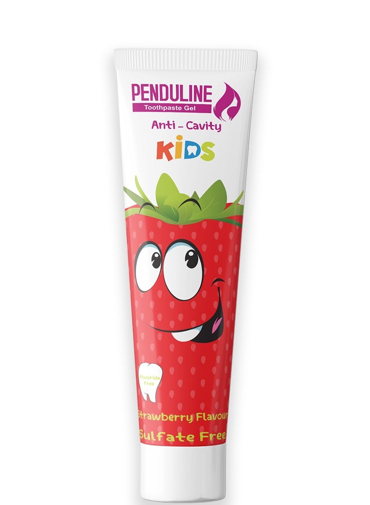 Penduline kids toothpaste gel 75 ml | Safe from 2 years old | Strawberry | Free fluoride | Free sulfites - Image 2