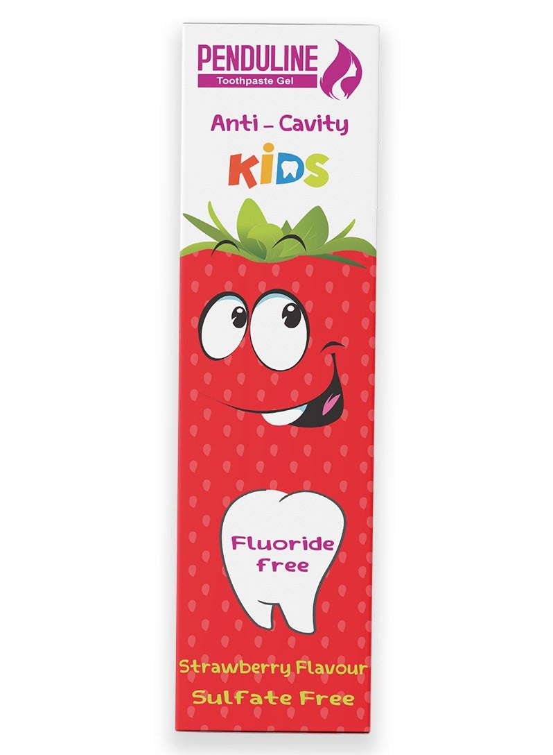 Penduline kids toothpaste gel 75 ml | Safe from 2 years old | Strawberry | Free fluoride | Free sulfites - Image 3