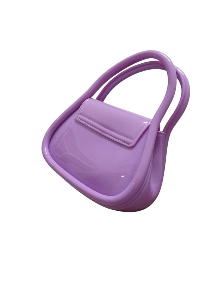 Small Acrylic Hand & Crossbody Bag with Stylish Chain - Image 2