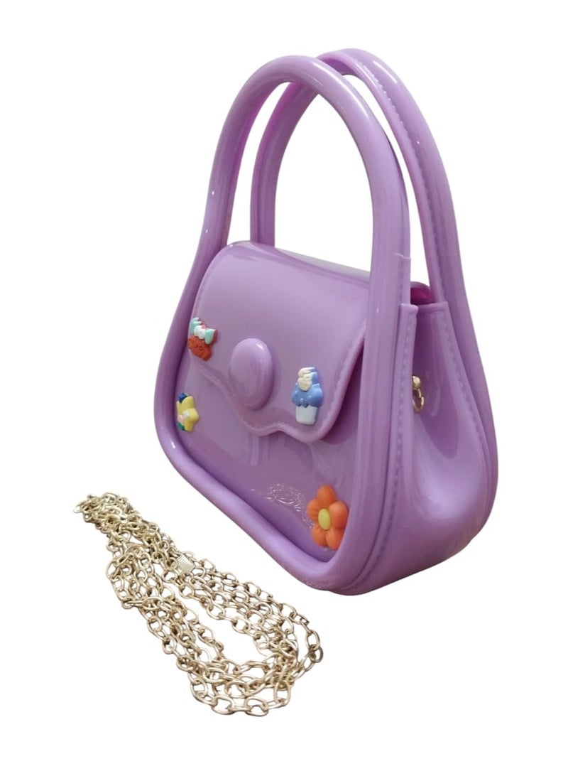 Small Acrylic Hand & Crossbody Bag with Stylish Chain - Image 1