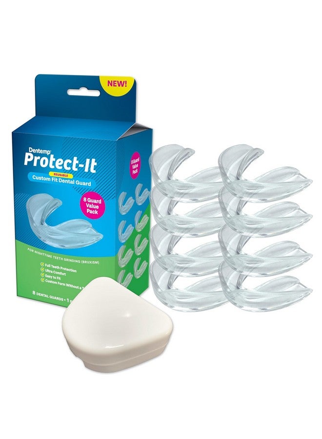 Dentemp Protect-It Custom Fit Grinding Mouth Guard 8 Pack for Grinding Teeth at Night - Night Guards for Teeth Grinding & Sleep - Image 1