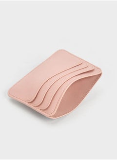 Charles & Keith حامل بطاقات مبطن متعدد الفتحات - وردي  - Image 5