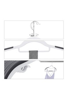 TYCOM Tycom Clothes Hangers, Heavy Duty Durable Standard Clothes Hanger, Plastic Suit Coat Shirt Hangers, 50 PACK Space Saving Clothes Hanger with Rubber Coating 16.5Inches - 50pcs Light Grey)  - Image 5