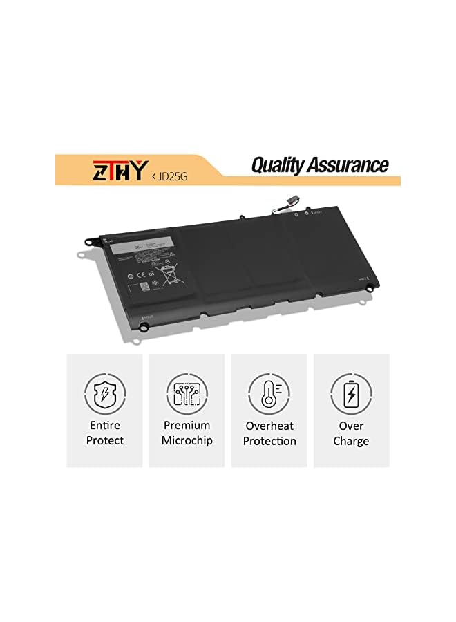 ZTHY 7.4V 52Wh Jd25G Laptop Battery Replacement For Dell Xps 13-9343 13-9350 P54G001 P54G002 Touchscreen Infinityedge Ultrabook Xps 13D-9343-1808T 1508 1608T 13-9350-D1508 D1608T 0N7T6 5K9Cp Jhxpy - Image 3