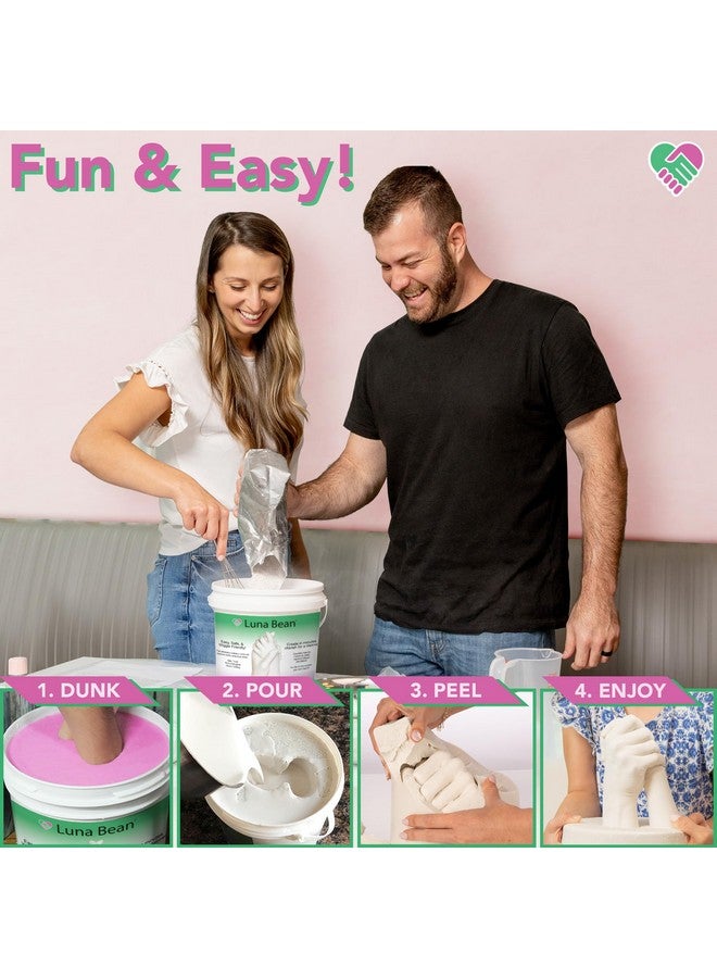 Luna Bean Hand Casting Kit - Couples Gifts Idea, Anniversary For Couple Gift, Mothers Day Gifts, Gifts For Women Men Mom, Hand Molding Kit, Valentines Day, Christmas, White Elephant Gifts For Adults - Image 4