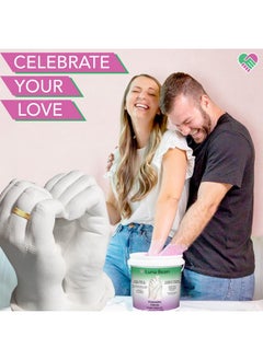 Luna Bean Hand Casting Kit - Couples Gifts Idea, Anniversary For Couple Gift, Mothers Day Gifts, Gifts For Women Men Mom, Hand Molding Kit, Valentines Day, Christmas, White Elephant Gifts For Adults  - Image 3