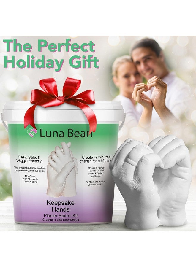 Luna Bean Hand Casting Kit - Couples Gifts Idea, Anniversary For Couple Gift, Mothers Day Gifts, Gifts For Women Men Mom, Hand Molding Kit, Valentines Day, Christmas, White Elephant Gifts For Adults - Image 2