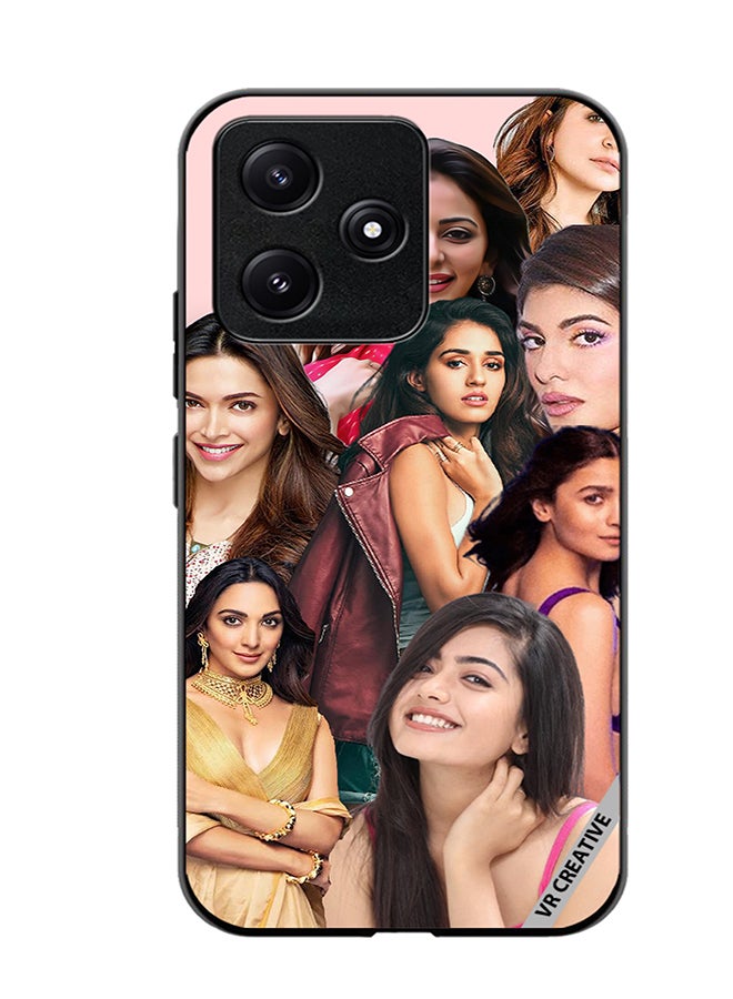 VR CREATIVE Protective Case Cover For Xiaomi Poco M6 Pro 5G Bollywood Actress Design Multicolour - Image 1