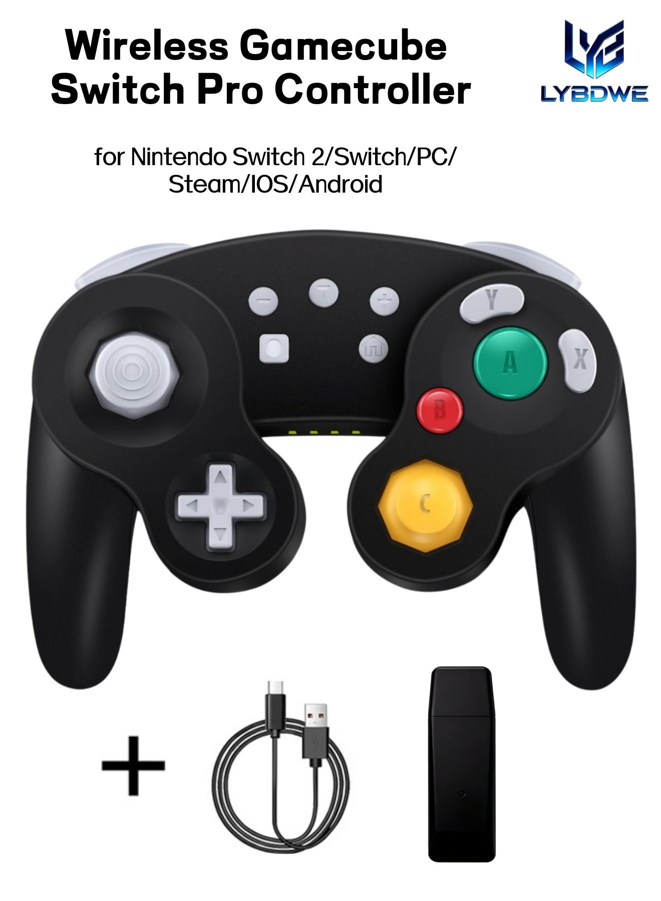 LYBDWE LYBDWE Wireless Gamecube Style Gaming Ngc Controller For Nintendo Switch Z4CE6E82318F4D5FCFA2AZ